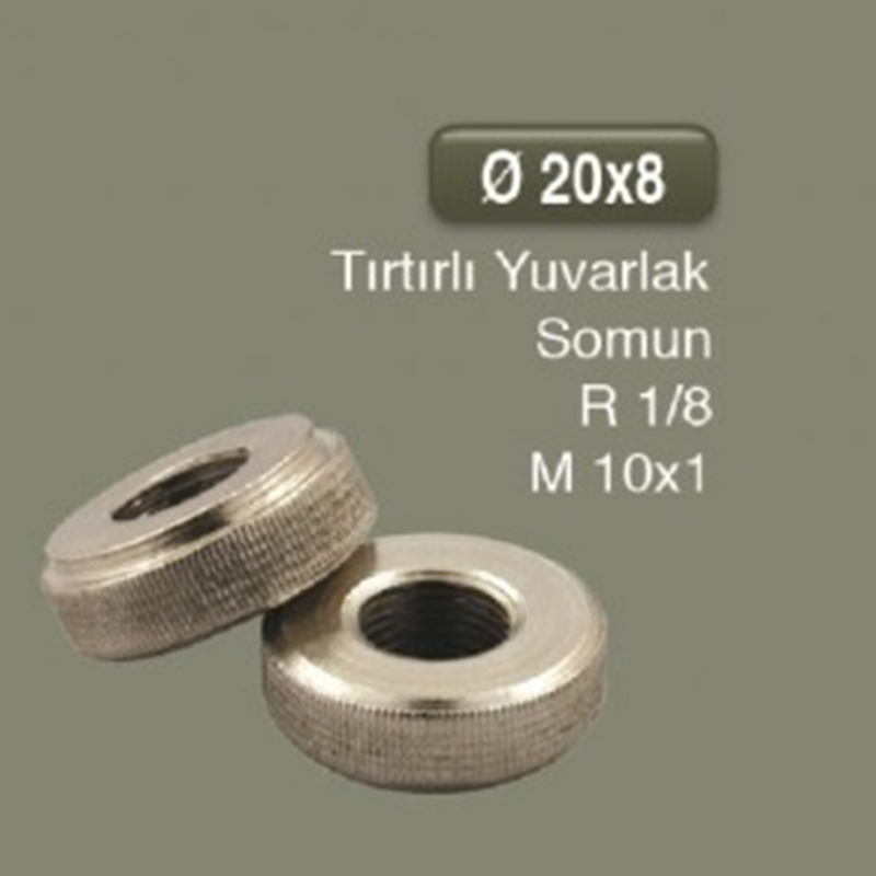 Tırtıllı Yuvarlak Somun R 1/8 M 10x1